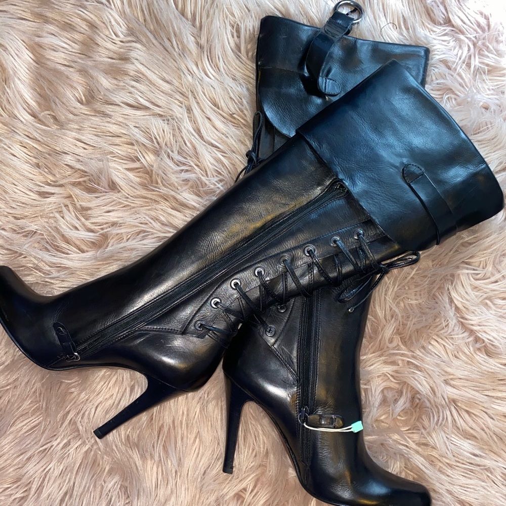 The Seller Black Leather Boots